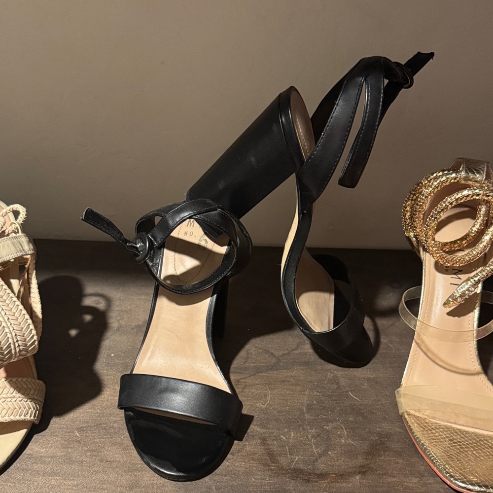 Mix No. 6 Black Strappy Heels